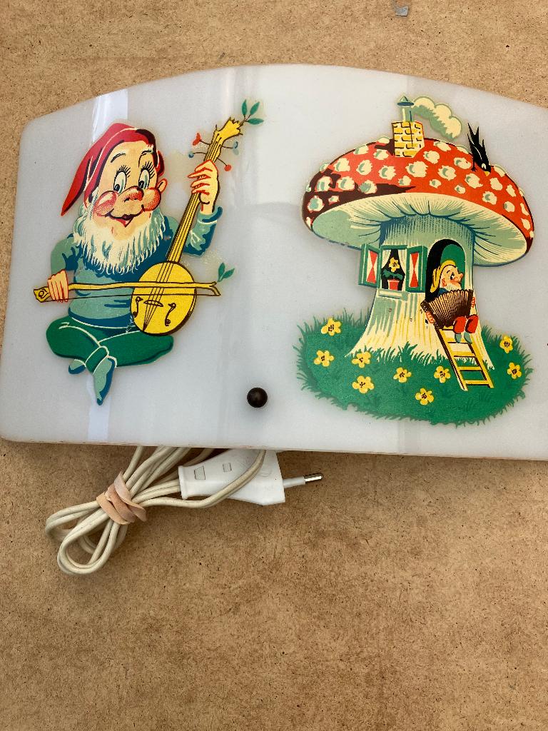 retro vintage lampje met kaboutertjes, Verzenden, Huis en Inrichting