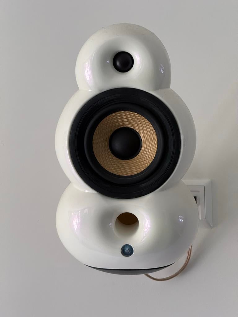 Scandyna Minipods - 4 stuks, parelmoer wit, Ophalen, Gebruikt, Front, Rear of Stereo speakers, Overige merken