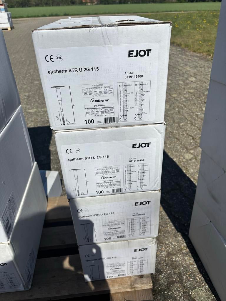 EJOT ejotherm STR U 2G 115 isolatiepluggen 4 dozen a 100 stk, Ophalen, Nieuw, 100 tot 250 mm, Pluggen