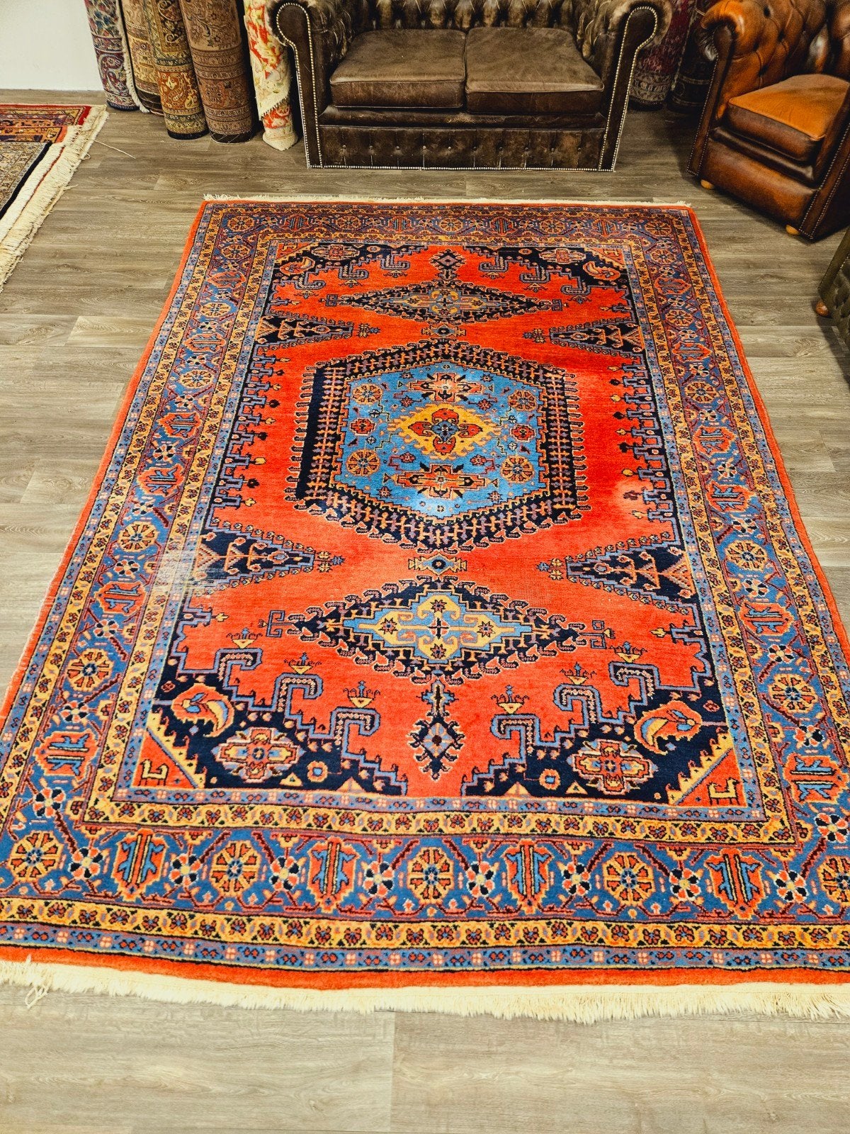 Perzisch Handgeknoopt Wiss Tapijt. Prachtige kleuren!, Groen, Perzisch, 200 cm of meer, Ophalen of Verzenden