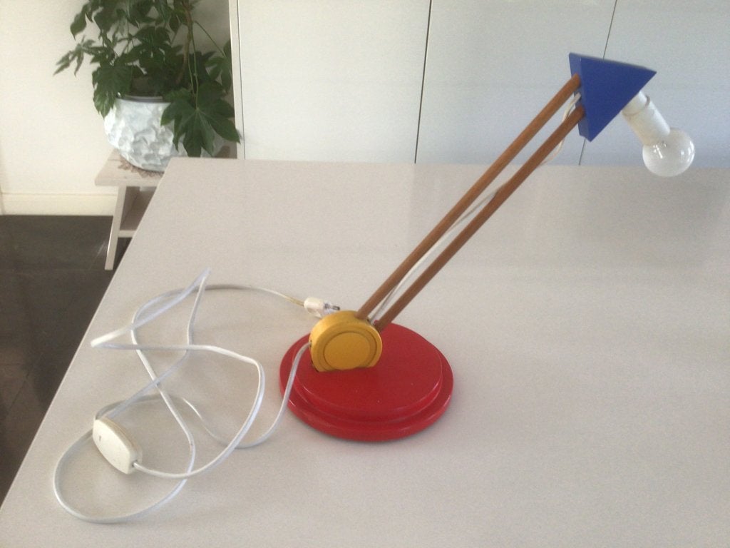 Vintage Ikea Memphis lamp primaire kleuren jaren 80 Stoja, Huis en Inrichting, Lampen | Tafellampen, Ophalen, IKEA, Vintage