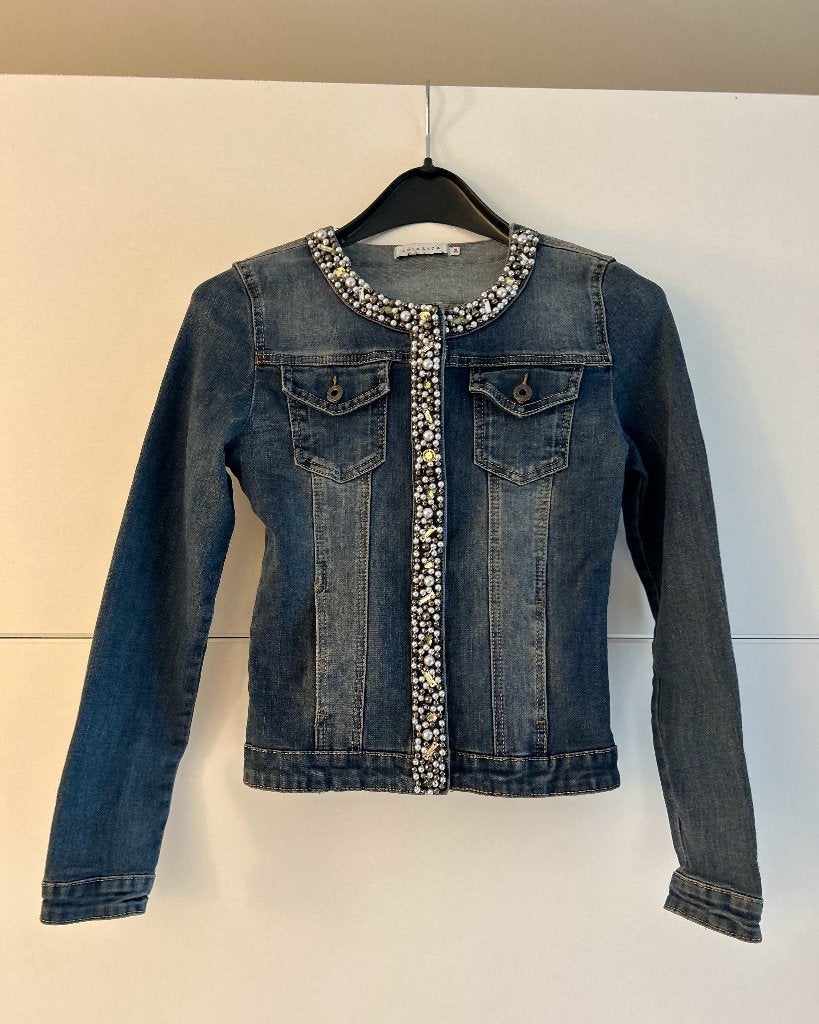 Lola & Liza denimvest met parels, Kleding | Dames, Blauw, Nieuw, Ophalen of Verzenden, Maat 34 (XS) of kleiner