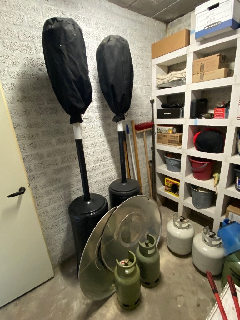 Two Large LPG Patio Heaters with LPG Tanks, Ophalen, Gebruikt, Gas, Vloer
