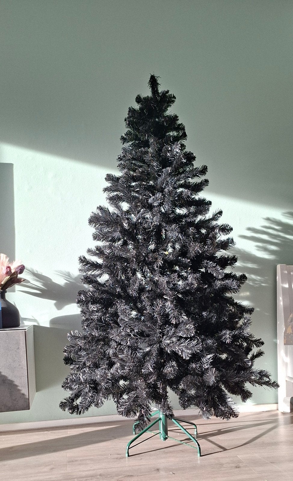 Kunst kerstboom, 1,80 meter, zwart, Ophalen of Verzenden, Zo goed als nieuw