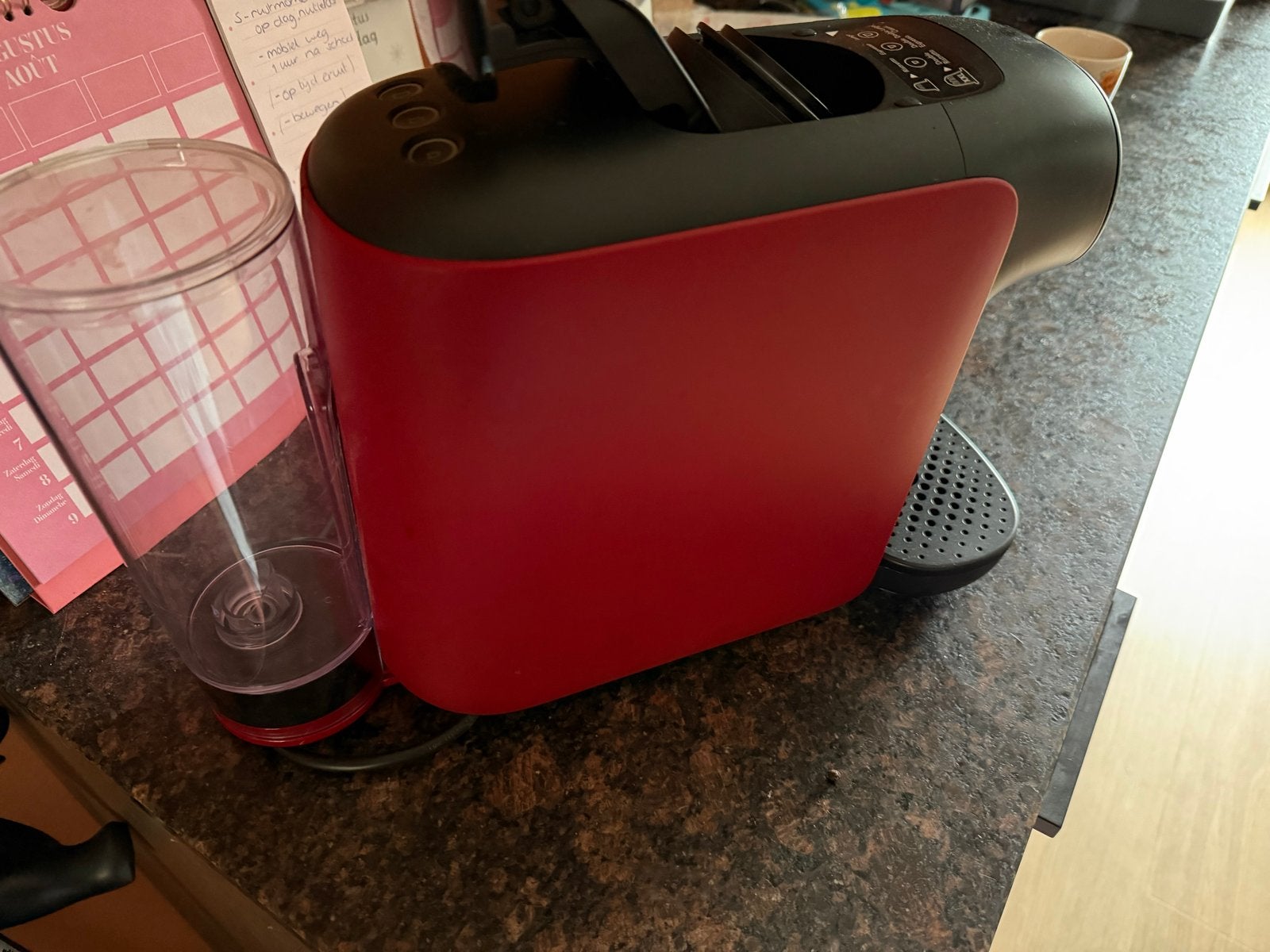 L'OR Barista Sublime koffiemachine - Rood, Gebruikt, Espresso apparaat, Ophalen of Verzenden, 1 kopje