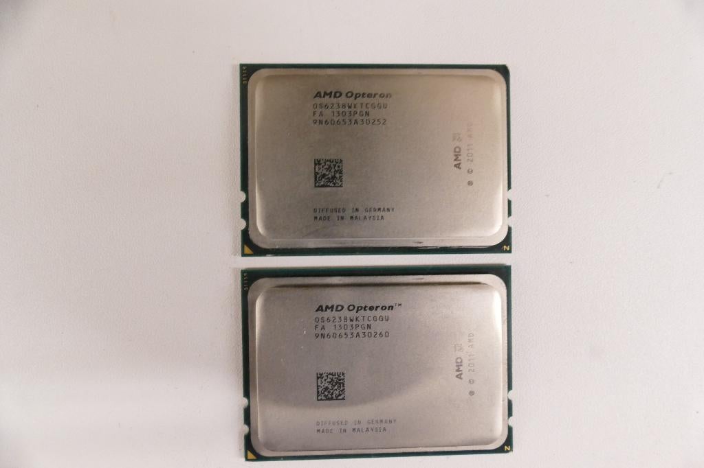 2x AMD Opteron 6238 server CPU, Computers en Software, Processors, G34, Gebruikt, AMD Opteron, 12-core