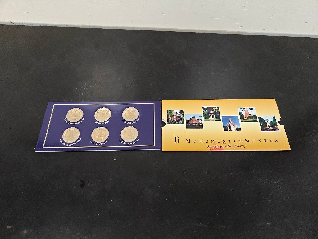 6 monumenten munten Driebergen Rijsenburg uitgave 1999, Ophalen of Verzenden, Zo goed als nieuw