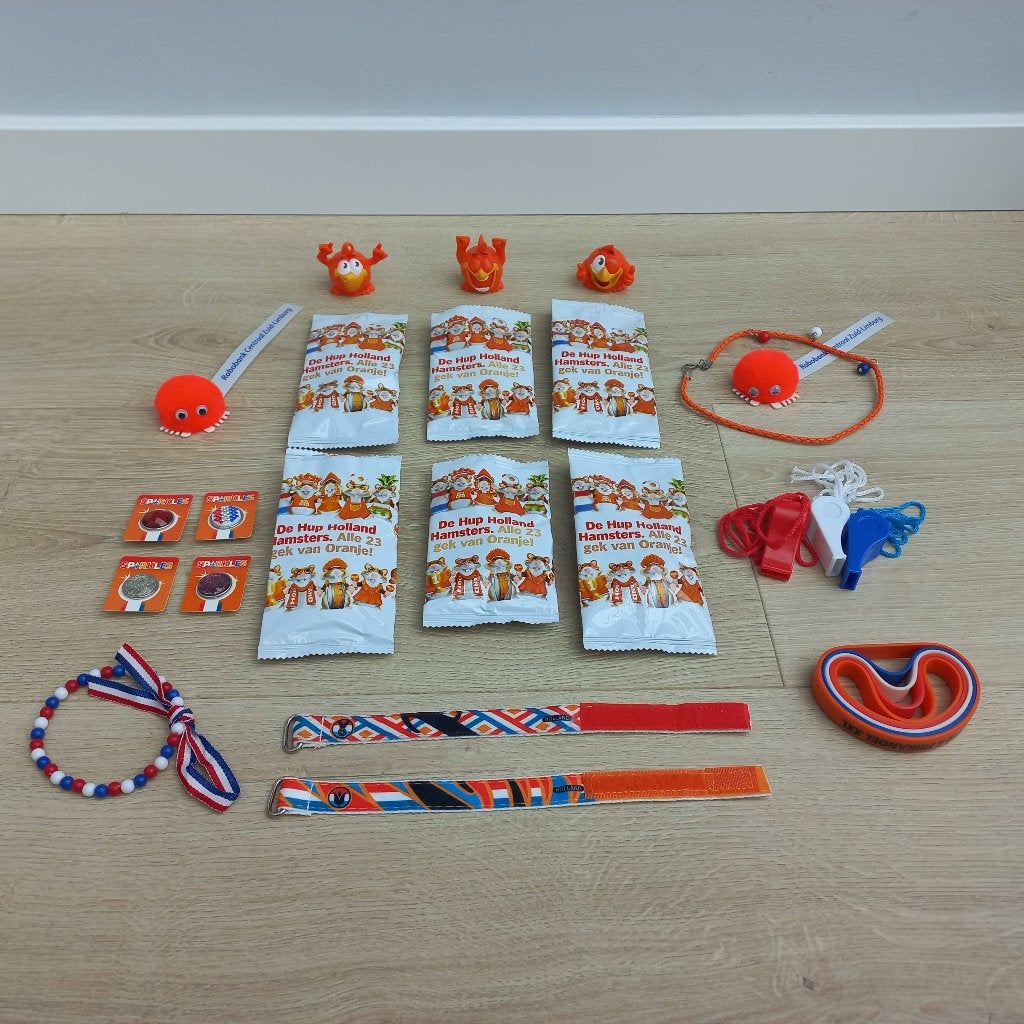 Oranje WK voetbal spullen AH hamsters, sparkles en wuppies., Albert Heijn, Ophalen of Verzenden