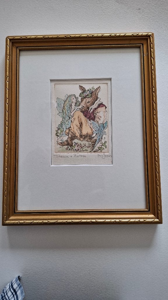 Mylne James Titania en Bottom, Antiek en Kunst, Ophalen of Verzenden, Cartografie, Ets