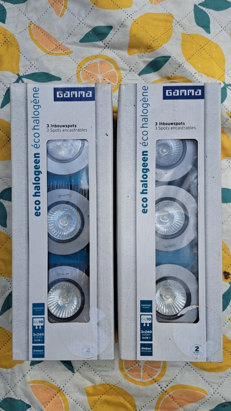 Gamma Inbouwspots Eco Halogeen GU10 - 3 stuks, Ophalen, Halogeen, GU10, Dimbaar