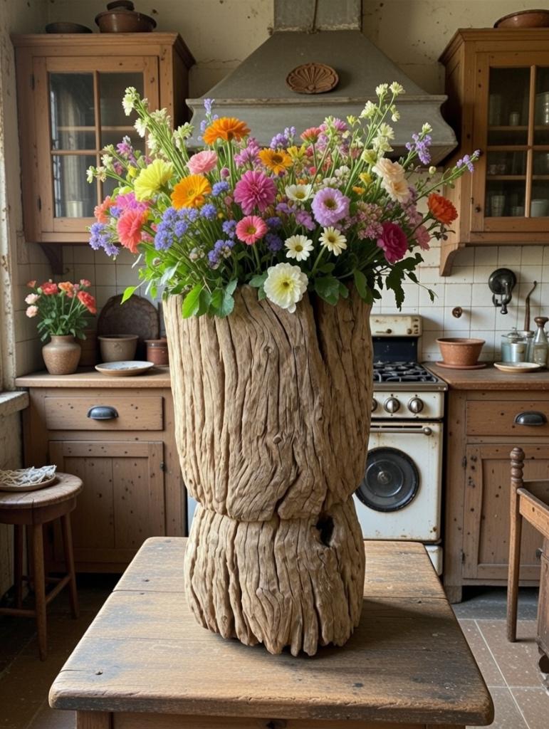 Oude houten vijzel, Antiek en Kunst, Ophalen of Verzenden