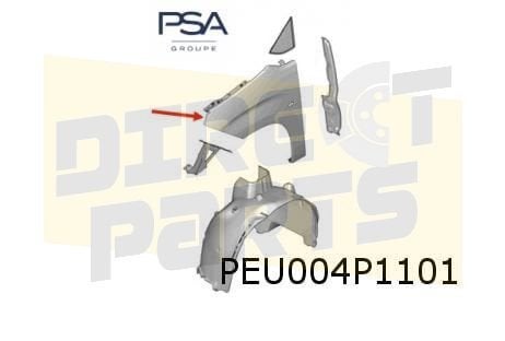 Peugeot Partner (11/18-) voorscherm Links (zonder gaten voor