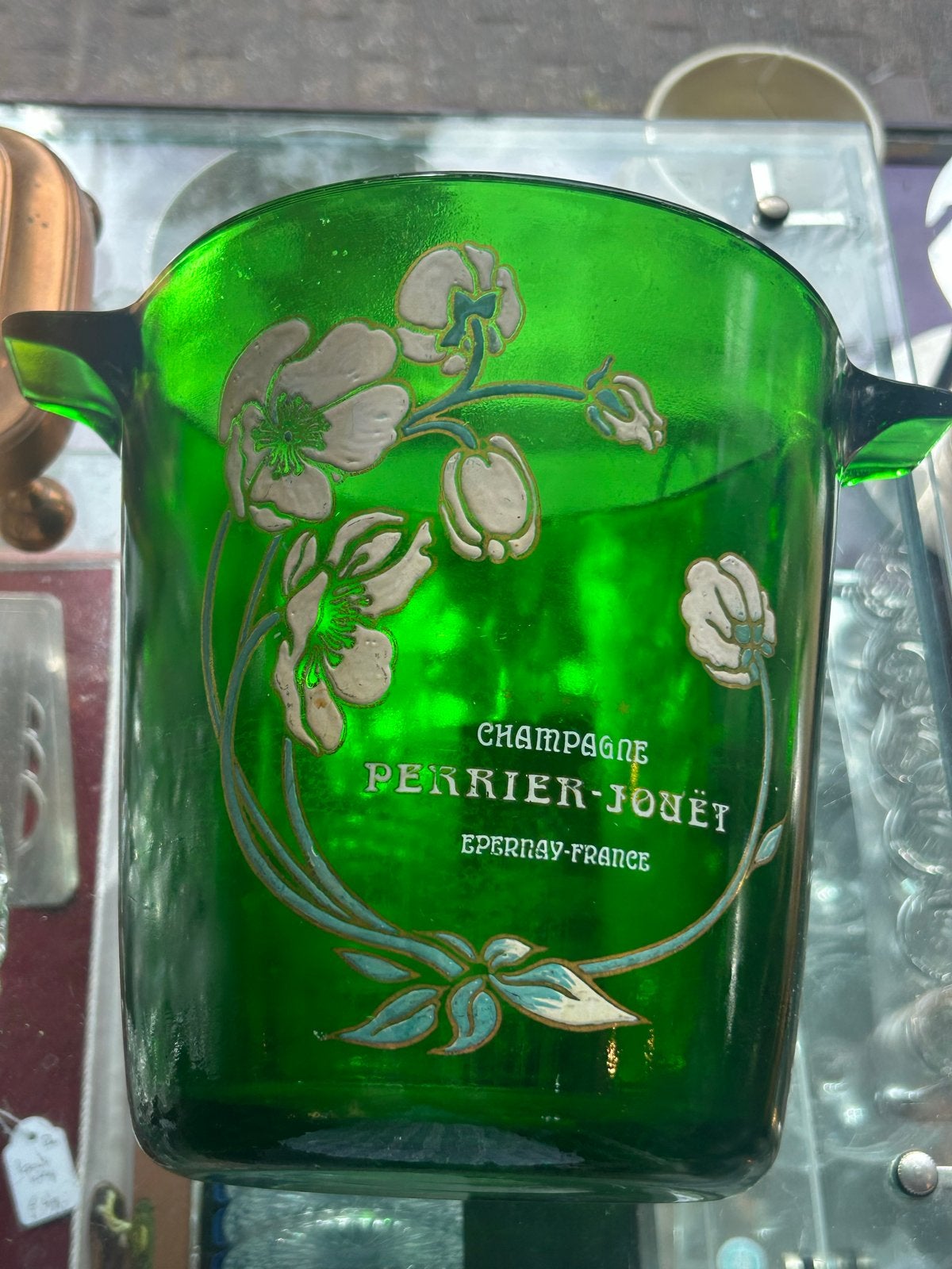 Groene Perrier Jouet Champagnekoeler Epernay, Ophalen of Verzenden