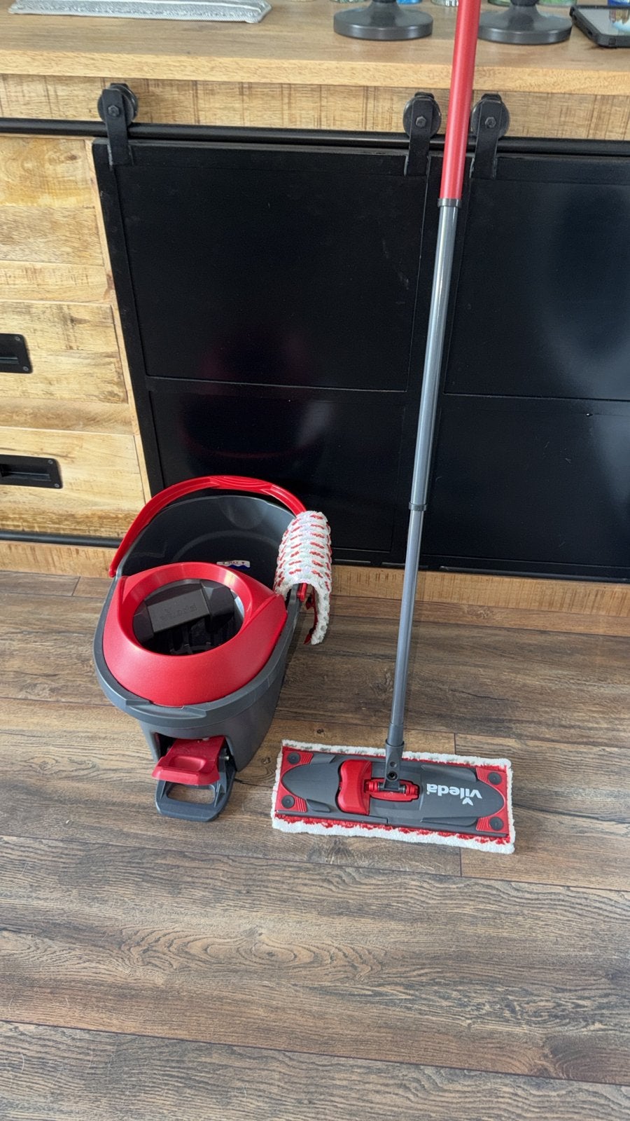 Vileda EasyWring & Clean Turbo Mop en Emmer Set, Ophalen, Mop of Dweil