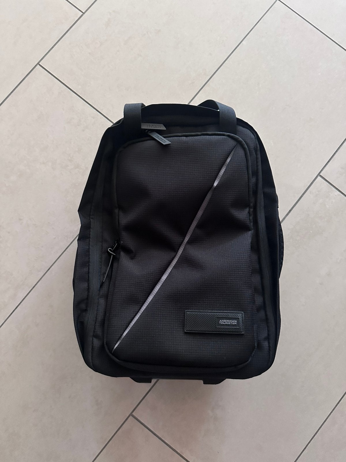 American Tourister rugzak trolley - Zwart, 25 tot 40 cm, Ophalen of Verzenden, Zo goed als nieuw, Overige merken