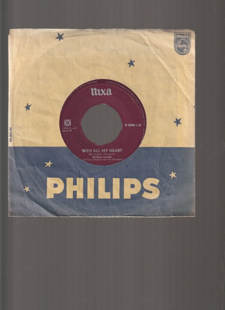 PETULA  CLARK  --  WITH  ALL  MY  HEART, Verzenden, Originele persing, 7 inch, Single