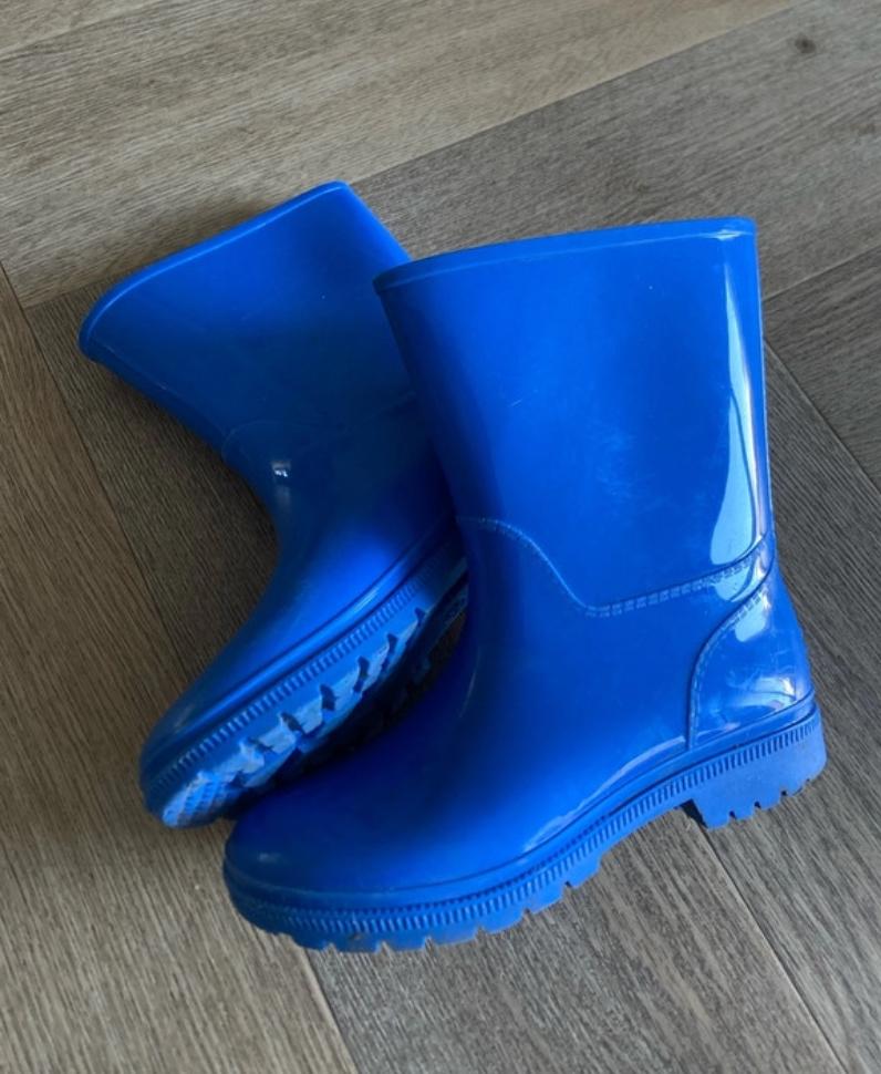 Blauwe regenlaarzen maat 33, Jongen of Meisje, Ophalen of Verzenden, Laarzen, Zo goed als nieuw