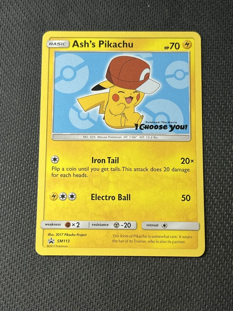 Ash's Pikachu (SM 113), Ophalen of Verzenden, Nieuw, Losse kaart, Foil