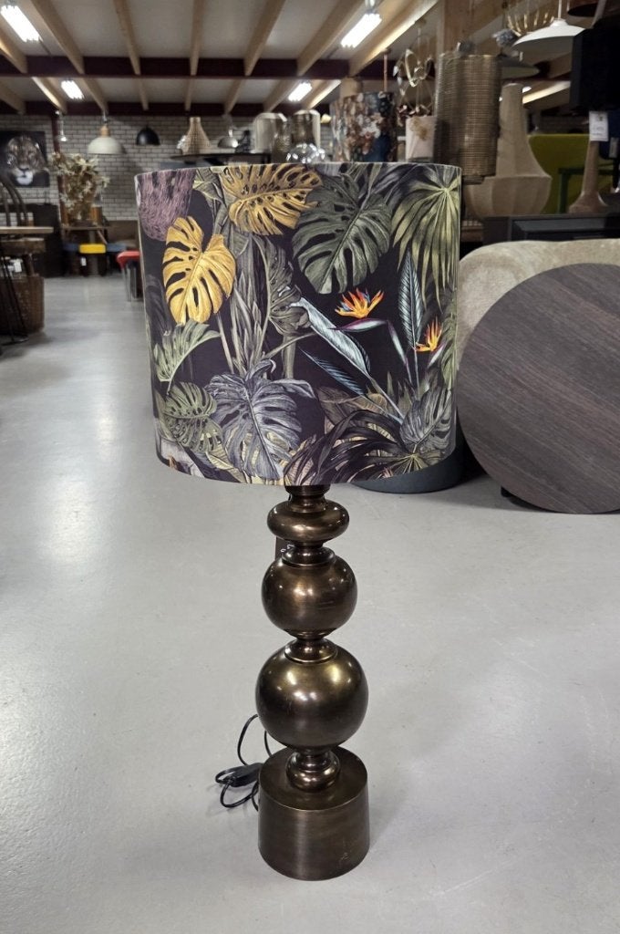 Tafellamp Pagai & lampenkap Jungle Light&Living schemerlamp, Met schakelaar, Zo goed als nieuw, E27 (groot), Light & Living