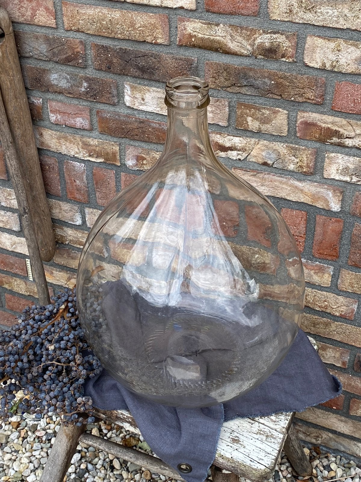 Vintage grote gist/bol fles, 25 liter, Antiek en Kunst, Ophalen