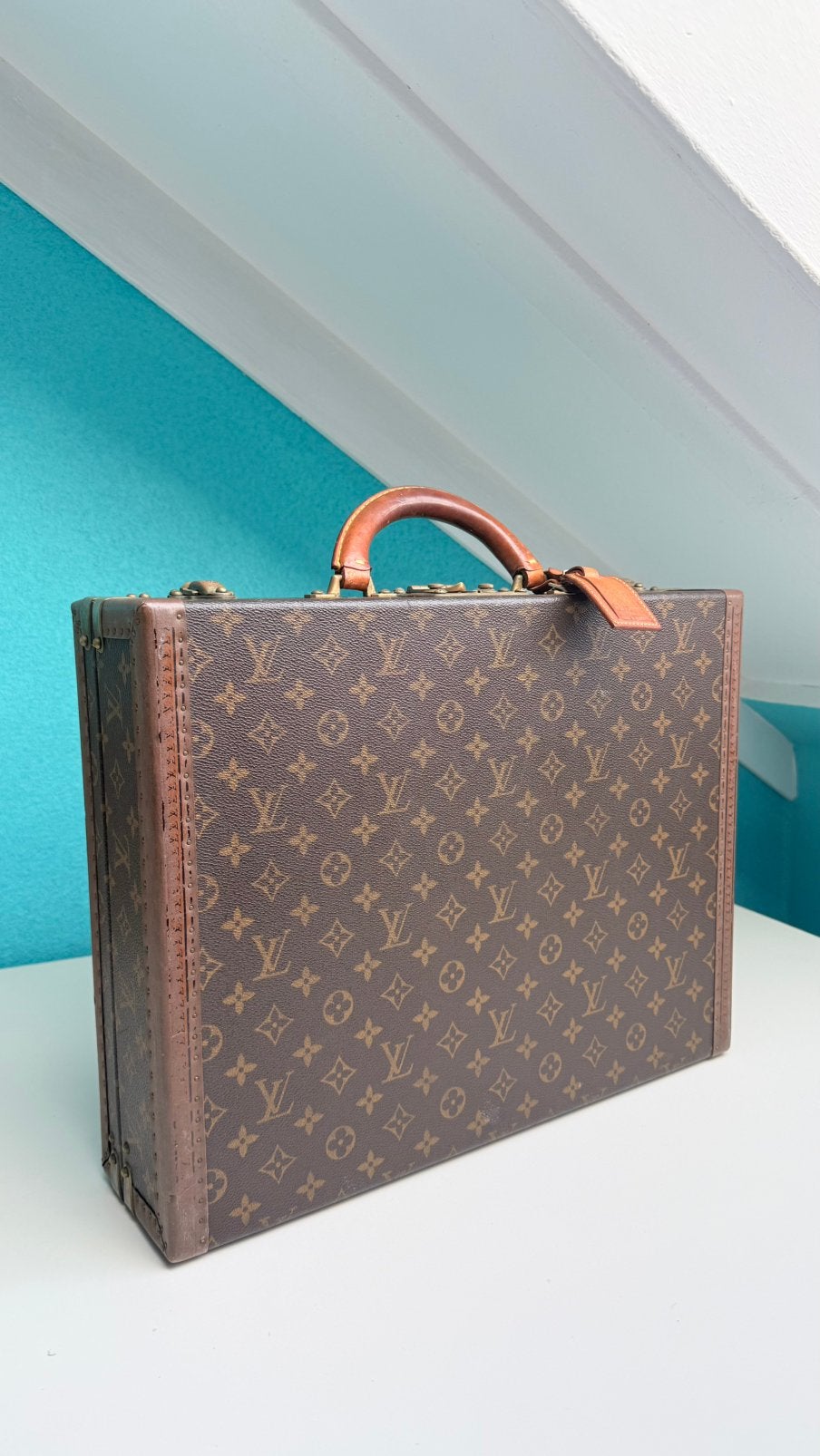 Louis vuitton president koffer vintage origineel, Ophalen of Verzenden, Gebruikt, Bruin, Overige typen