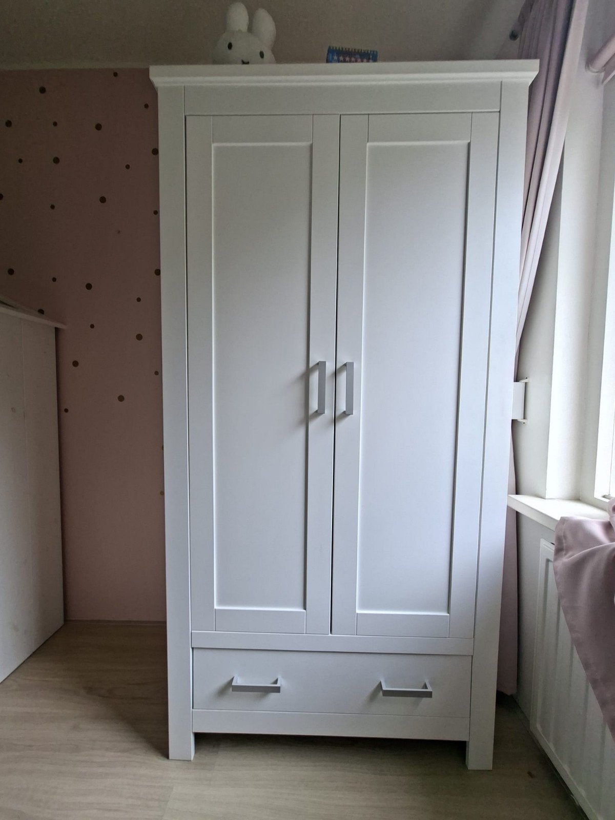 Complete Bopita babykamer: bedje, kast, commode, wandplank, Kinderen en Baby's, Ophalen, Gebruikt, Jongetje of Meisje