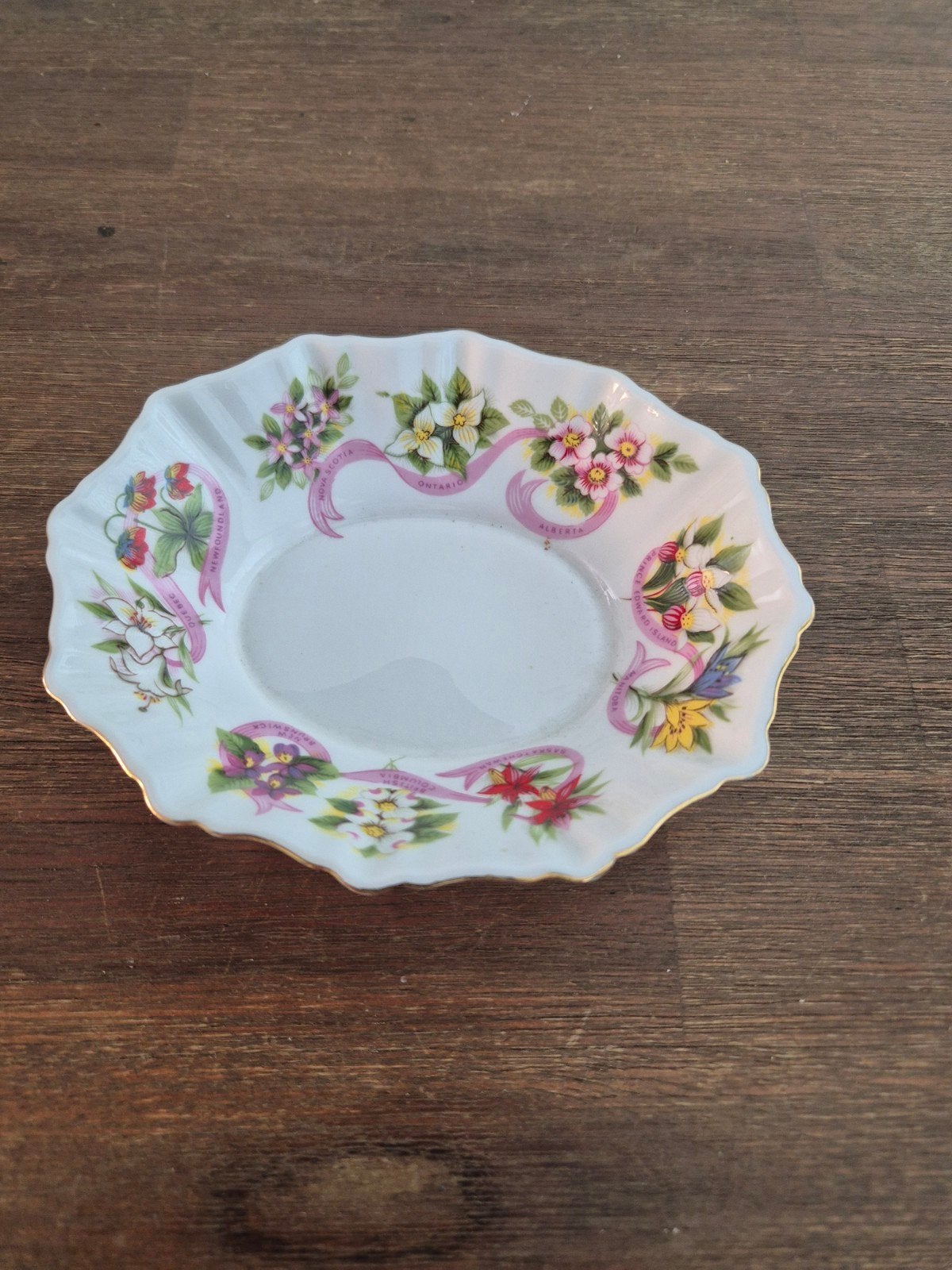 Royal Albert Canada Bone China Schaal - Roze Lint & Bloemen, Ophalen of Verzenden