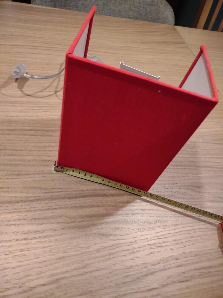 Rode lampenkap E14 Kwantum, Gebruikt, Ophalen of Verzenden, Rood, Rechthoekig