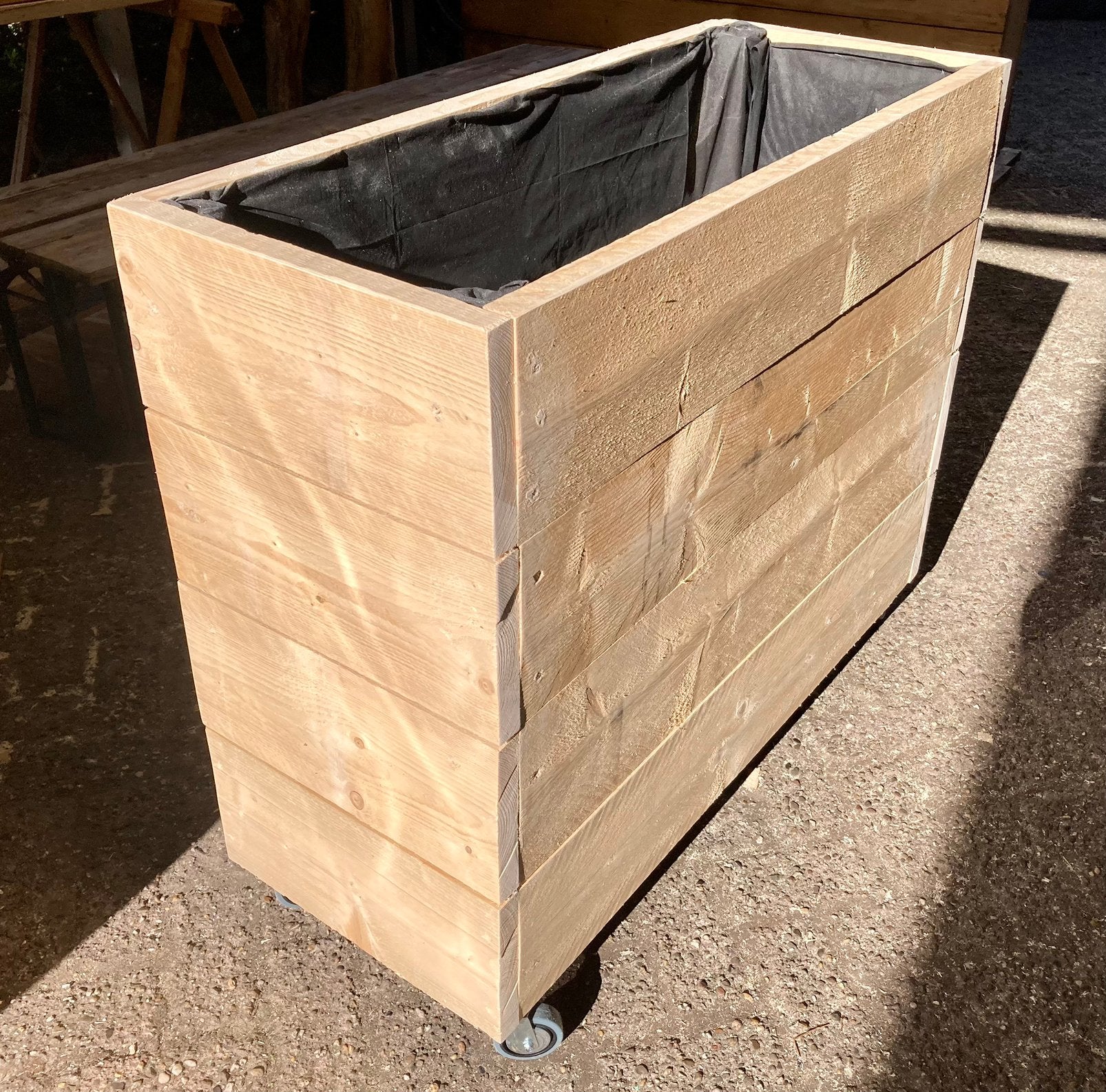 Plantenbak steigerhout op maat gemaakt, Tuin en Terras, Bloembakken en Plantenbakken, Nieuw, Ophalen of Verzenden, Balkon, 60 cm of meer
