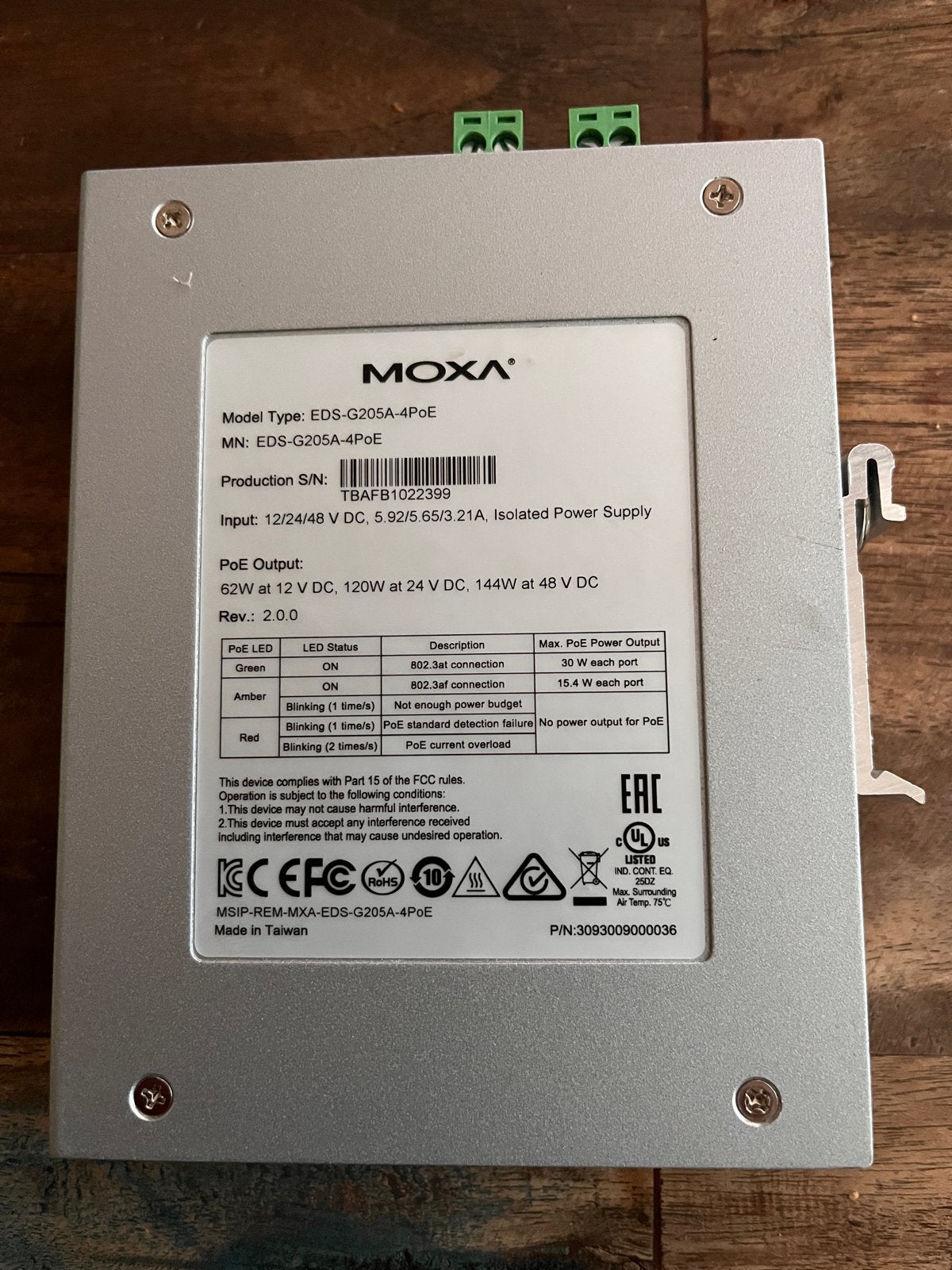 Moxa EDS-G205A-4PoE Industriële Ethernet Switch, Ophalen of Verzenden, Zo goed als nieuw