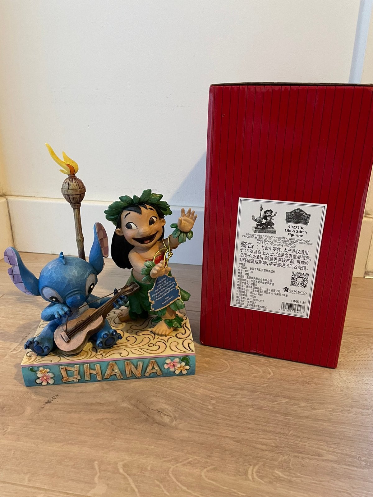 Disney Traditions Stitch Lilo Ohana Jim Shore Beeldje, Ophalen of Verzenden, Overige figuren, Nieuw, Beeldje of Figuurtje
