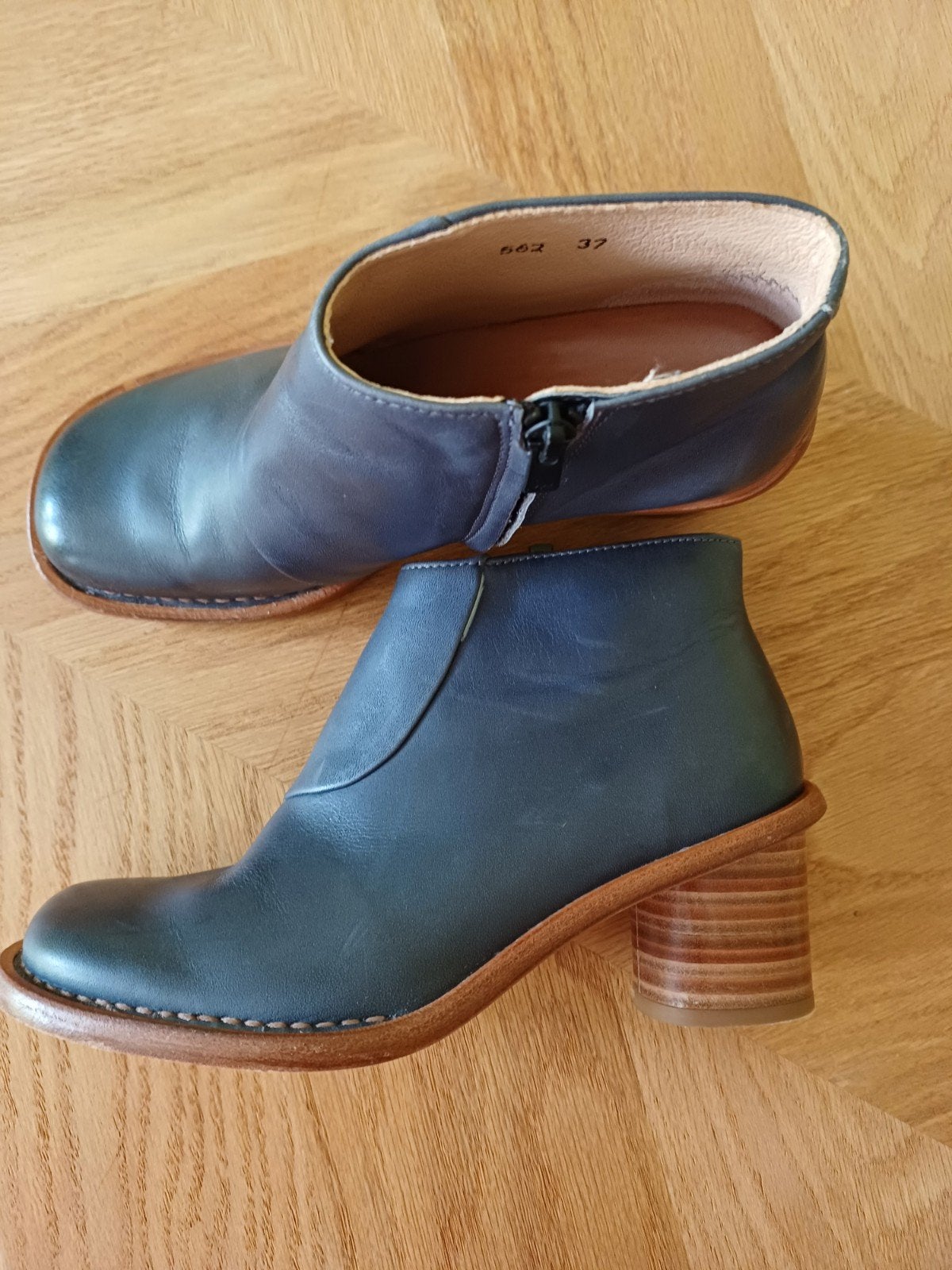 Neosens Leren Enkellaarsjes - Maat 37 - Nieuwstaat, Neosens, Blauw, Lage of Enkellaarzen, Nieuw