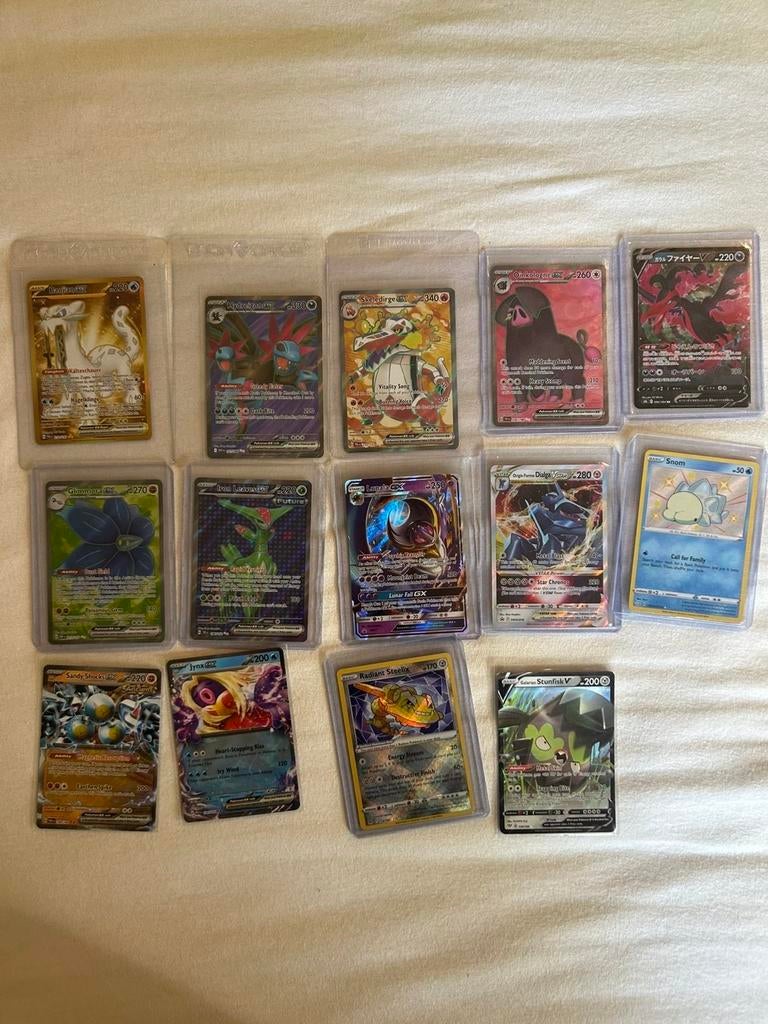 Pokémon kaarten collectie, Ophalen of Verzenden, Zo goed als nieuw, Meerdere kaarten, Foil