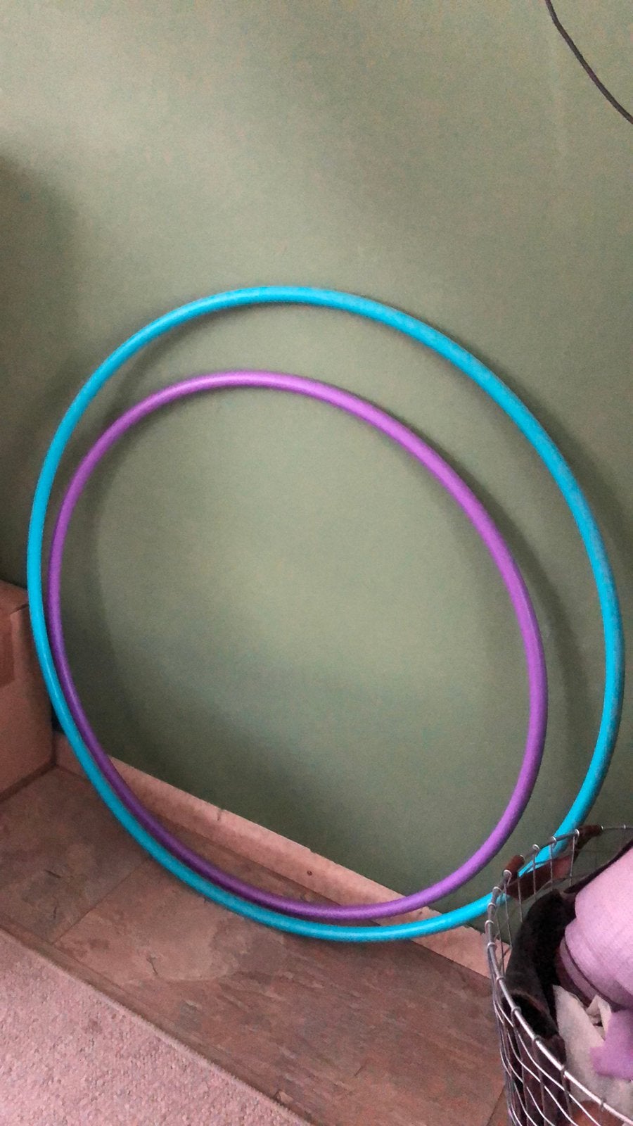 2x domyos hoepels 85cm 75cm, Ophalen, Gebruikt, Hoelahoep
