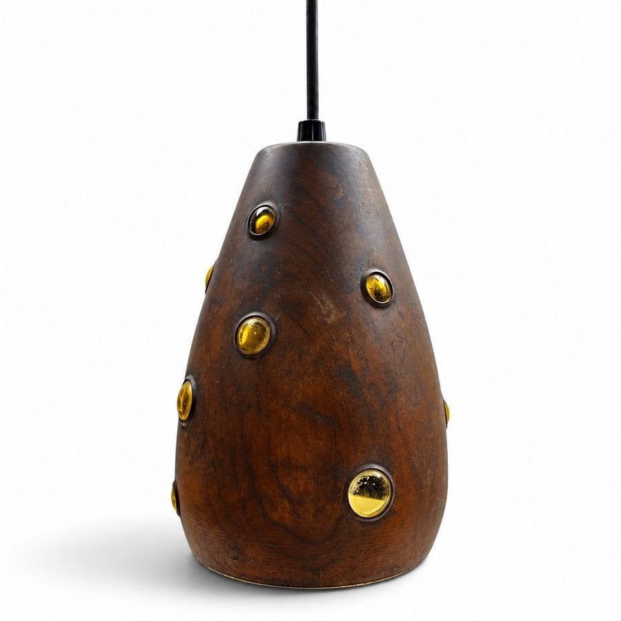 Jaren ‘60 hanglamp met cadmiumglas, Van Doorn Culemborg, Ophalen of Verzenden