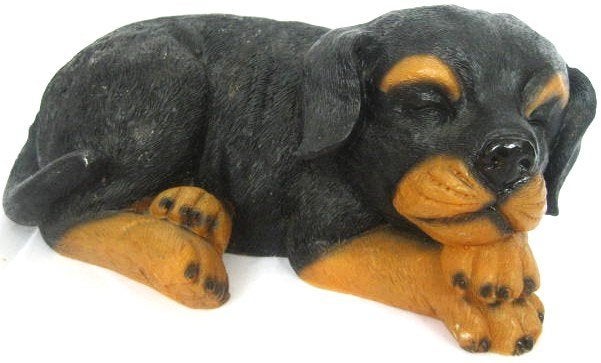 Rottweiler Puppy Polystone Beeld/Decoratie, Ophalen of Verzenden, Zo goed als nieuw, Overige typen