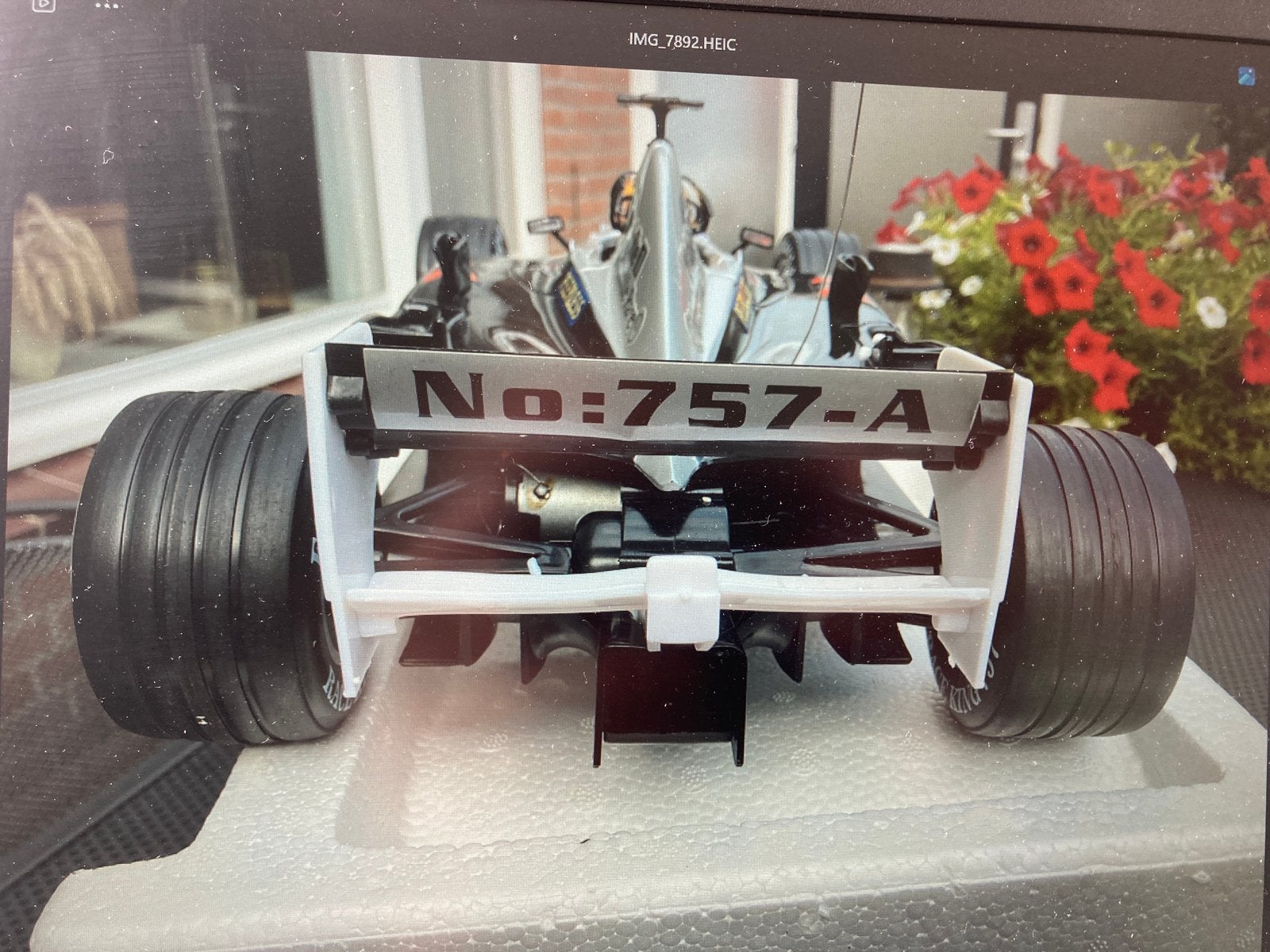 Bestuurbare ( antenne) F1 auto . Schaal 1:8 ., Ophalen of Verzenden, Zo goed als nieuw, 1:5 t/m 1:8, Auto