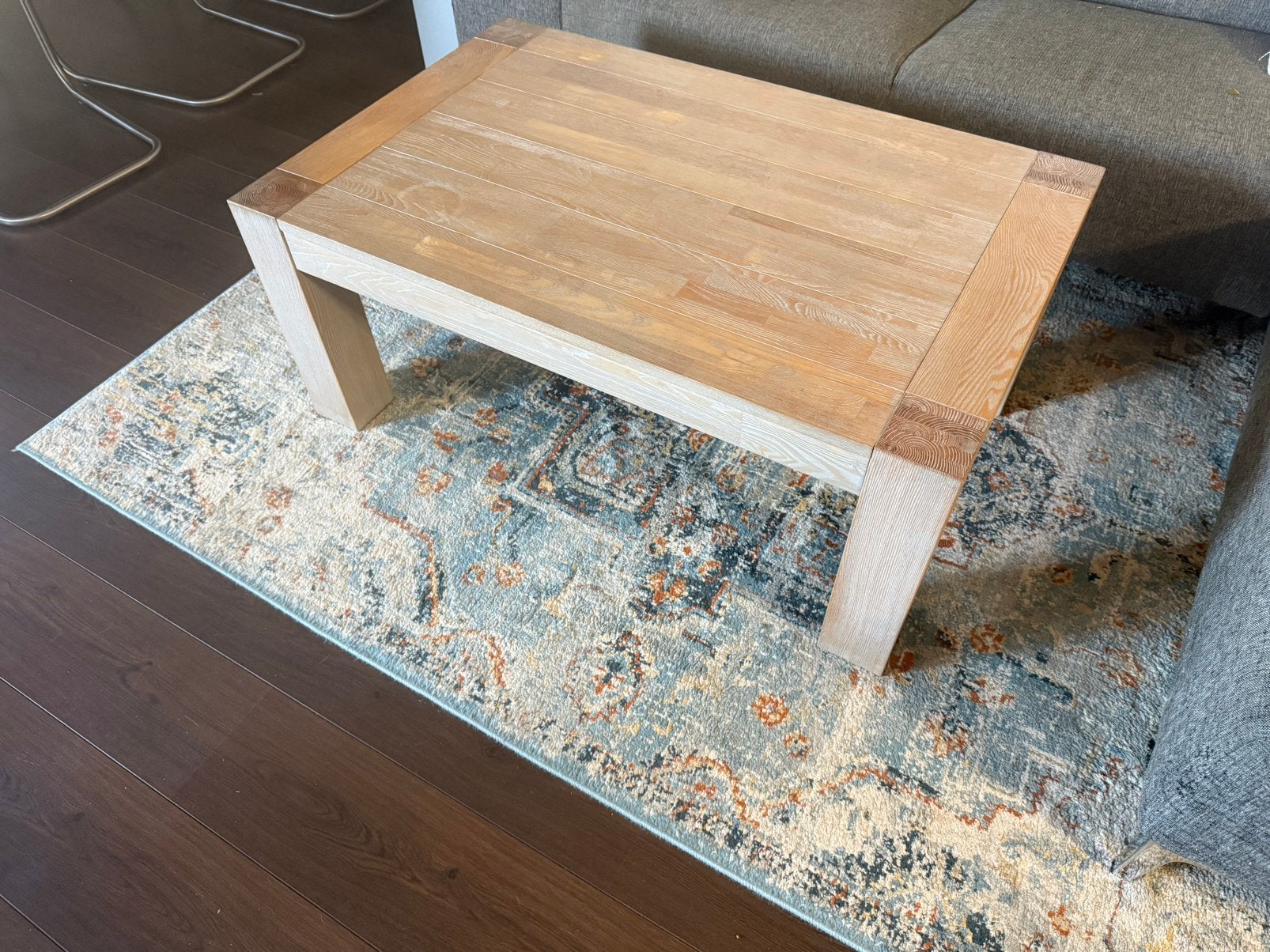 Houten salontafel 110x70x45 cm, Ophalen, 100 tot 150 cm, 50 tot 100 cm, Zo goed als nieuw