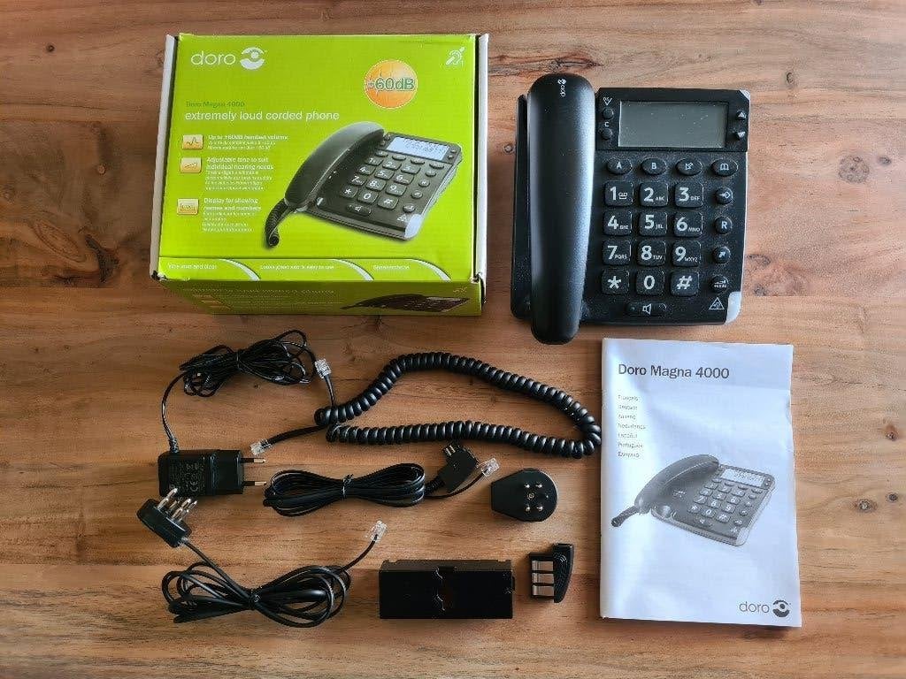 Doro huistelefoon, model Magna 4000 , GROTE toetsen, +60 dB, Telecommunicatie, Ophalen of Verzenden, Zo goed als nieuw, 1 handset