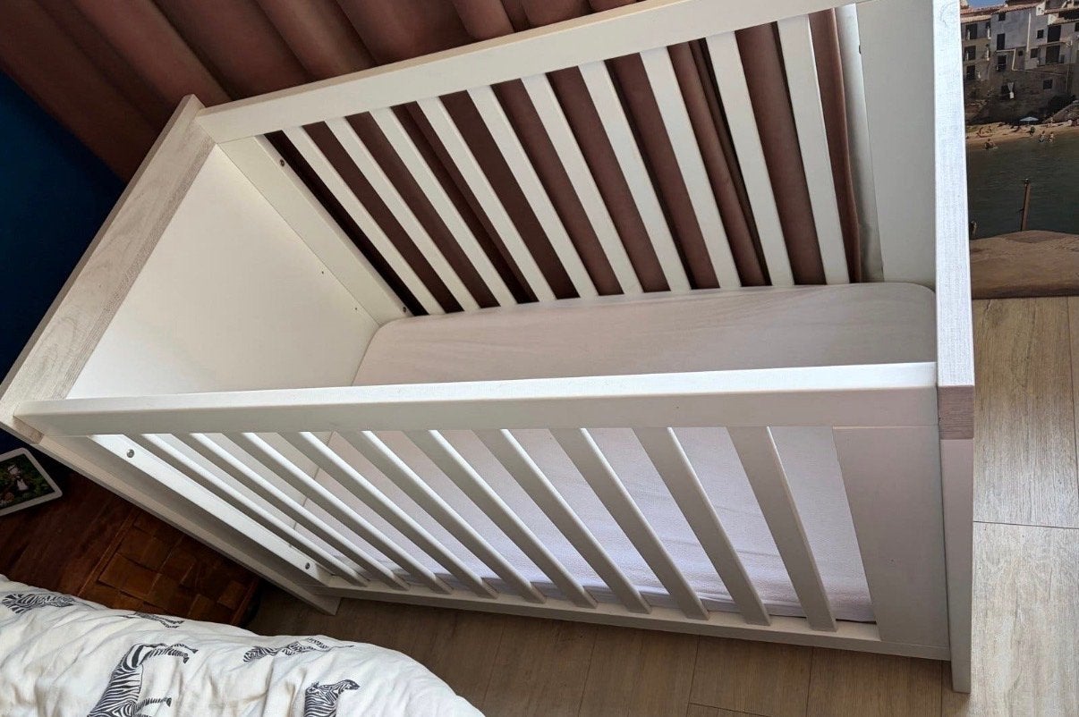 Stevig Ledikant 140x70 met matras, Ophalen, Gebruikt, Ledikant