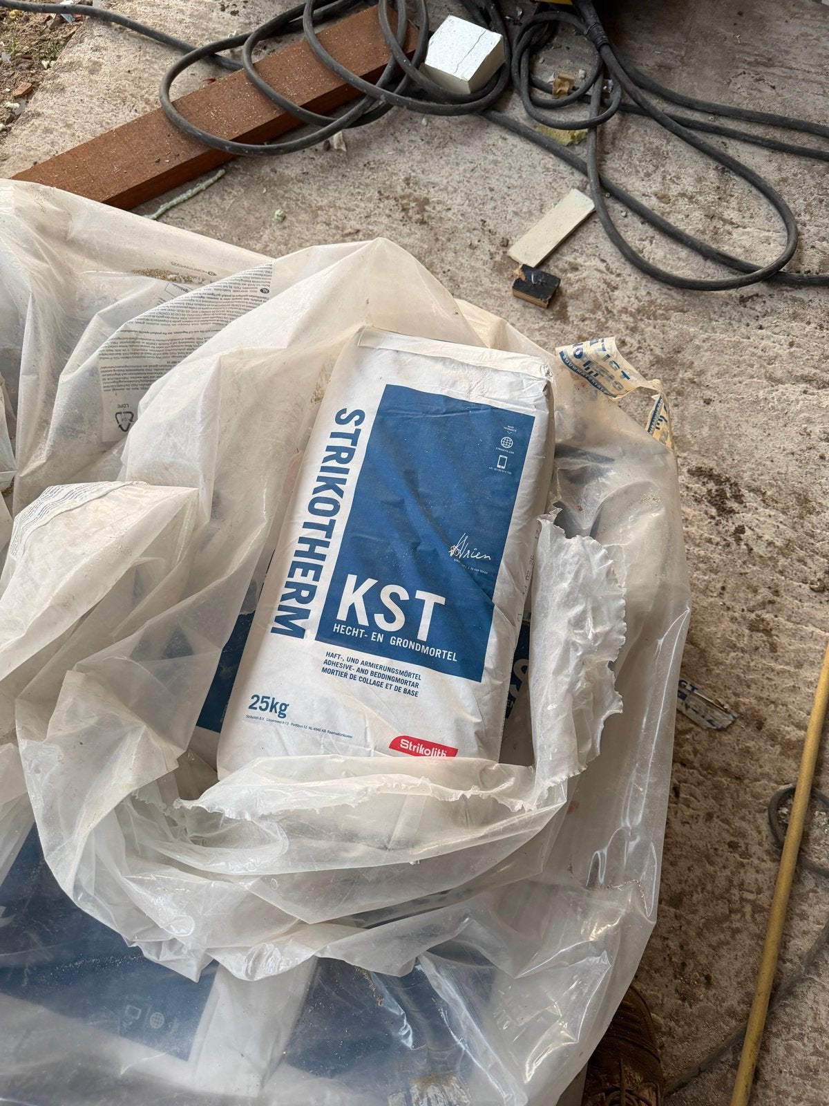10 zakken KST hechtmortel 25kg, Doe-het-zelf en Verbouw, Ophalen, Nieuw