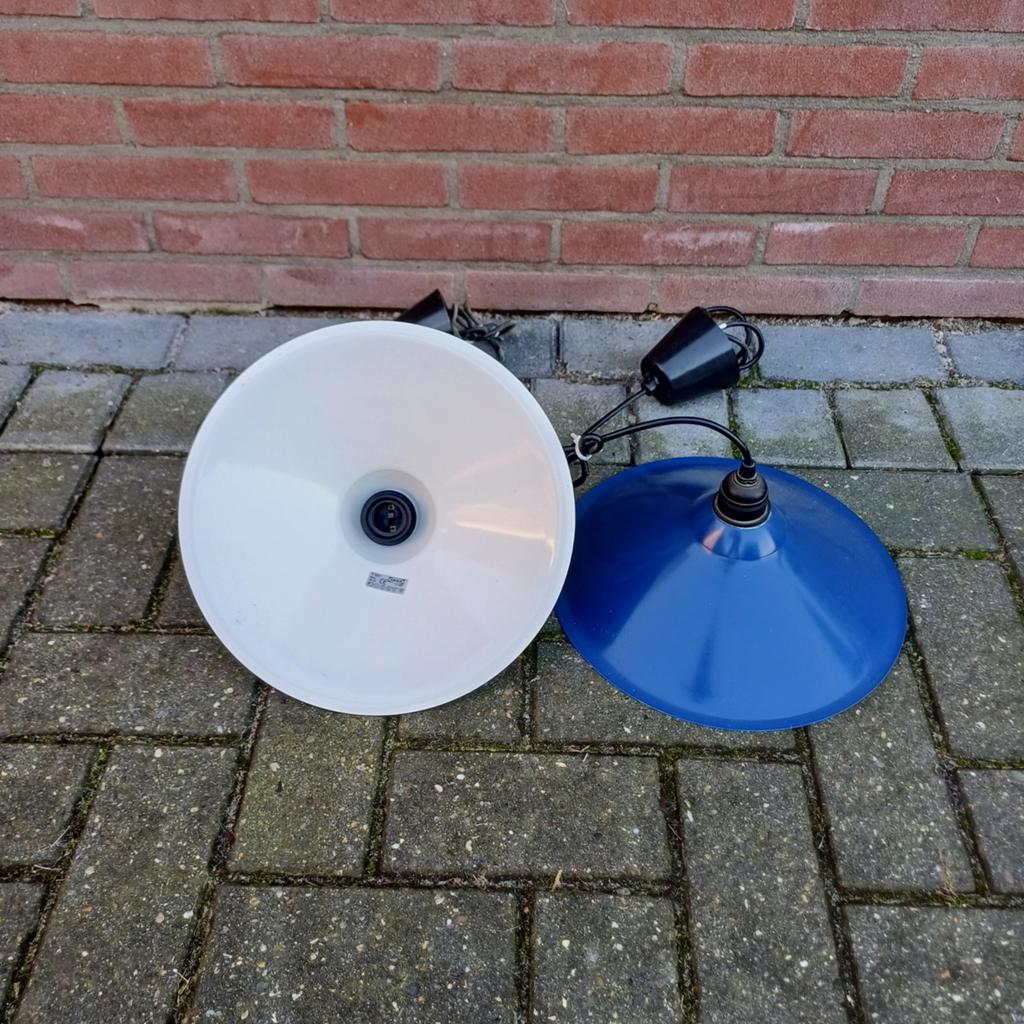 2 x vintage hanglampen lampen ikea, Ophalen, Gebruikt, Minder dan 50 cm