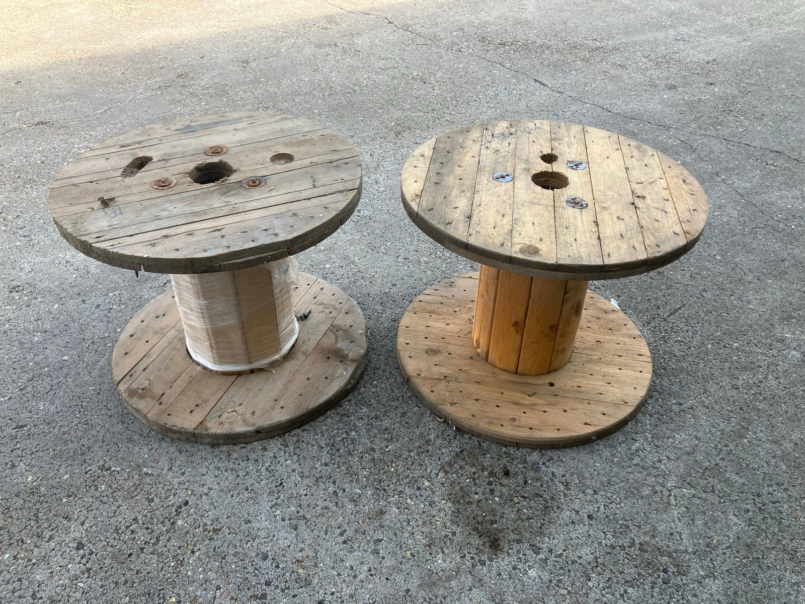 Houten haspels - Ideaal voor decoratie of projecten, Ophalen, Zo goed als nieuw