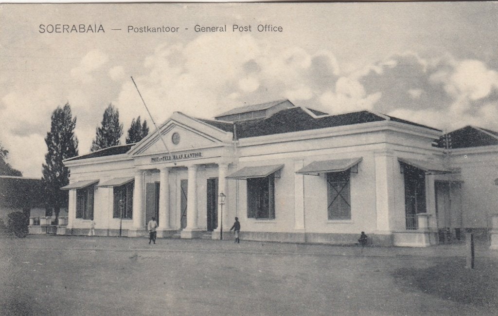 Soerabaja - Postkantoor, Verzamelen, Verzenden, 1920 tot 1940, Ongelopen, Buiten Europa