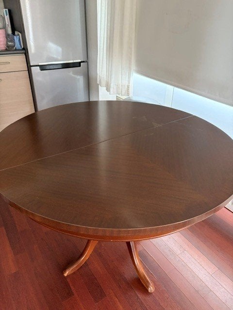 Tafel, rond, uitschuifbaar, Huis en Inrichting, Tafels | Eettafels, Ophalen, Gebruikt, 100 tot 150 cm, Klassiek