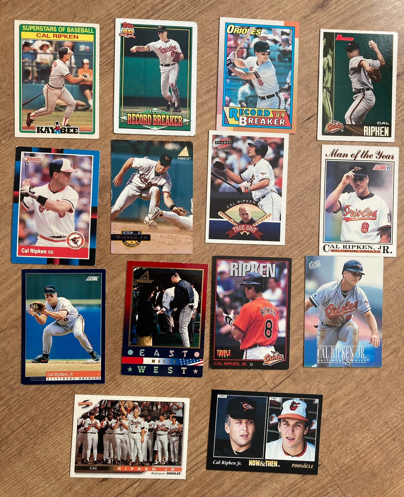 14x baseball cards CAL RIPKEN Jr, Verzenden, Zo goed als nieuw, Meerdere plaatjes