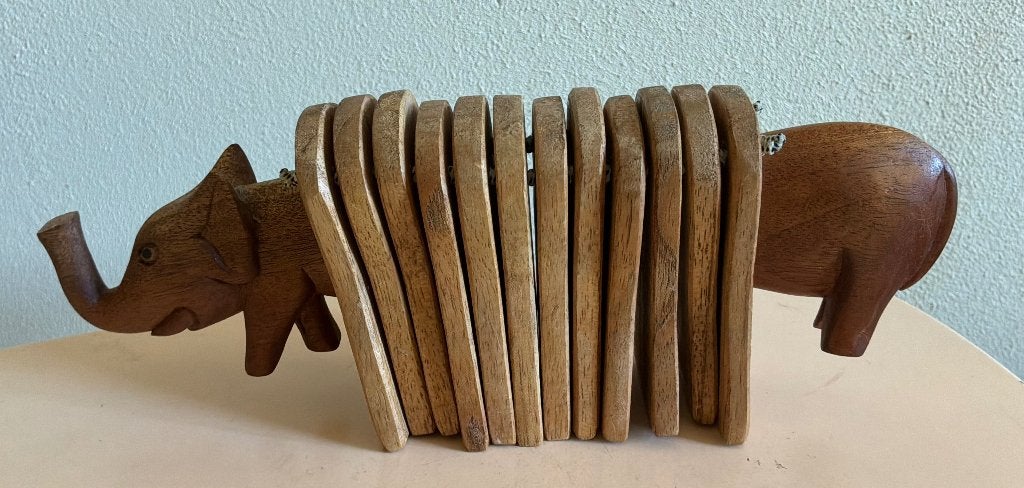 Houten olifant, 24 cm, Ophalen of Verzenden, Gebruikt, Dier