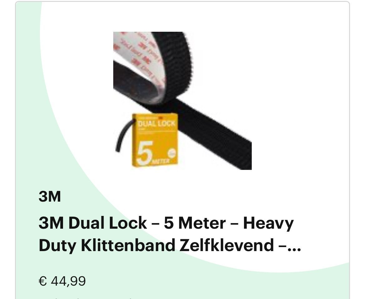 3M Dual Lock Klittenband Zelfklevend - 5 Meter - Nieuw, Ophalen of Verzenden, Nieuw