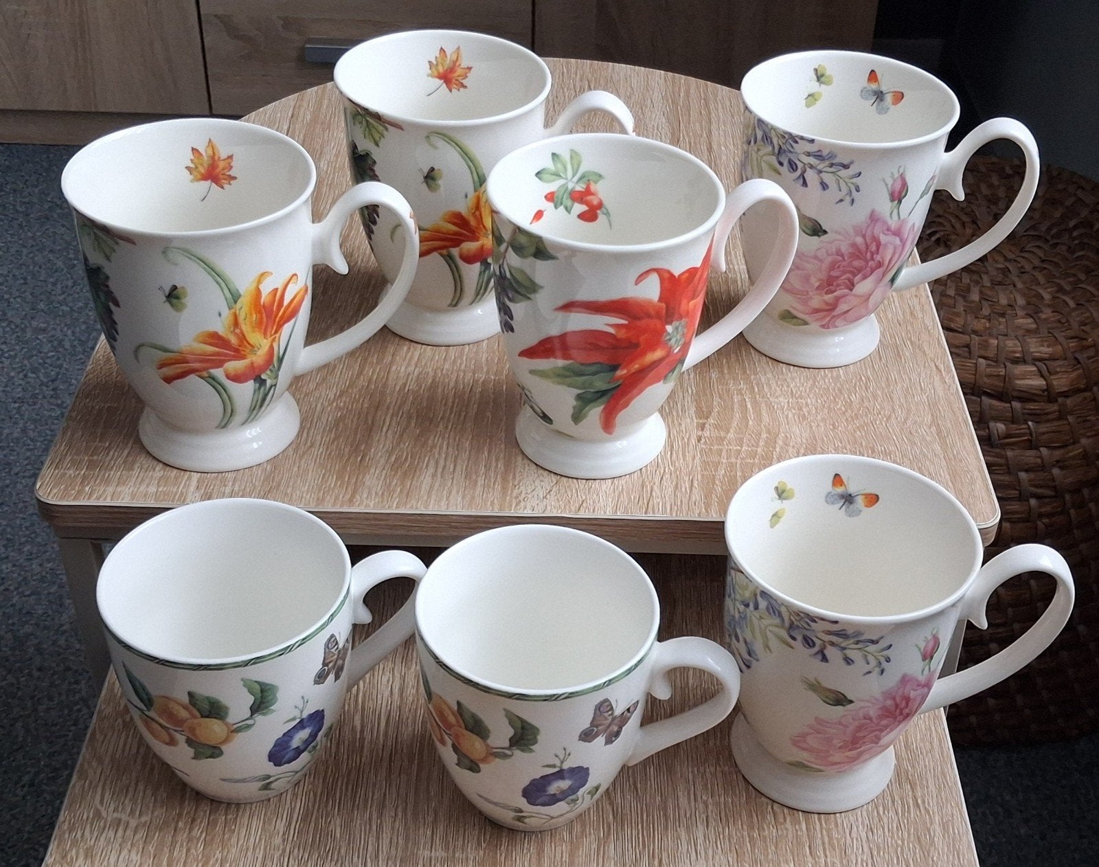 7 Mokken / bekers Janneke Brinkman servies., Ophalen, Gebruikt, Mok, Overige stijlen