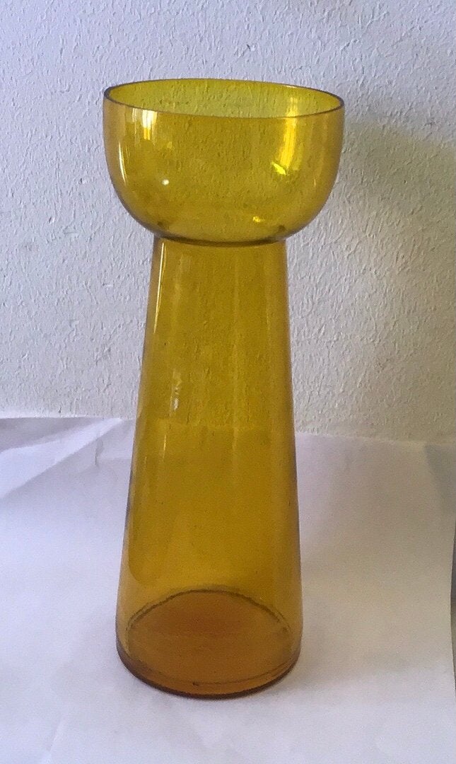 Hyacinten Vaas amberkleur, Ophalen of Verzenden